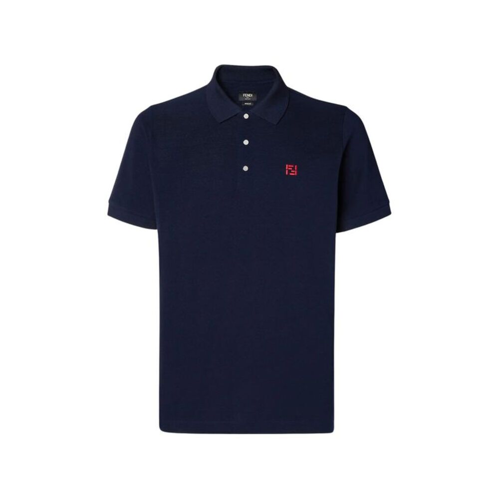 Fendi Blue Polo Shirts Men